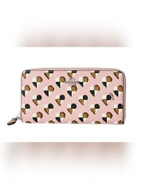 PRICE DROP! Coach Pink Heart Pattern Women's Wallet (NWOT)